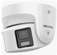 Hikvision 8MP Panoramic 180deg 4K ColorVu + Acusense Turret - strb & spkr - BLAC