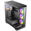 Antec C3 ARGB MidTower Gaming Case Tempered Glass, 4x ARGB 120mm Fan Pre-Installed CPU Cooler Support Upto 160mm, GPU Support Upto 415mm,7x PCI Slot, 360mm Radiator Supported, Front I/O: 1XUSB 3.0, 1X Type C, HD Audio