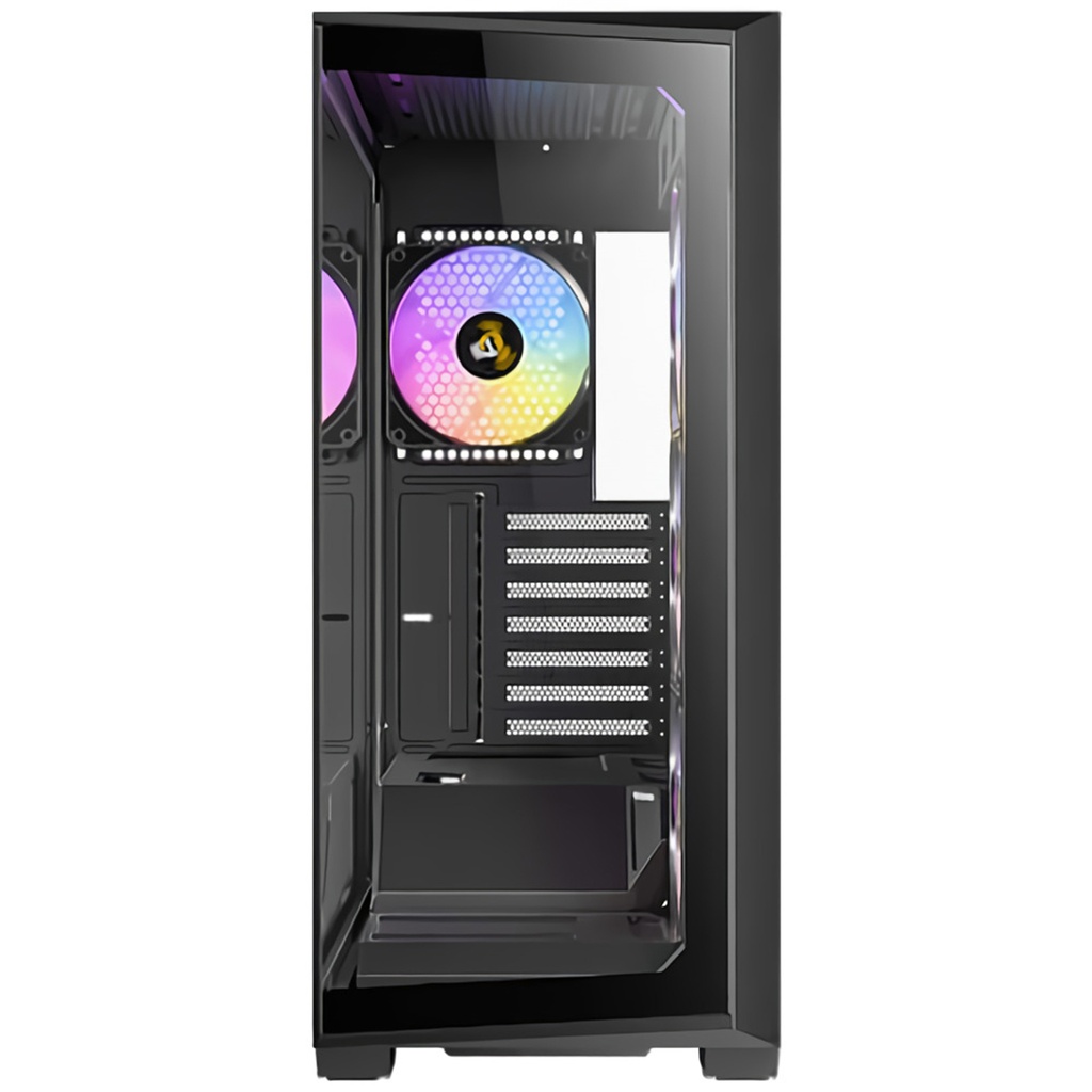 Antec C3 ARGB MidTower Gaming Case Tempered Glass, 4x ARGB 120mm Fan Pre-Installed CPU Cooler Support Upto 160mm, GPU Support Upto 415mm,7x PCI Slot, 360mm Radiator Supported, Front I/O: 1XUSB 3.0, 1X Type C, HD Audio