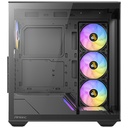 Antec C3 ARGB MidTower Gaming Case Tempered Glass, 4x ARGB 120mm Fan Pre-Installed CPU Cooler Support Upto 160mm, GPU Support Upto 415mm,7x PCI Slot, 360mm Radiator Supported, Front I/O: 1XUSB 3.0, 1X Type C, HD Audio