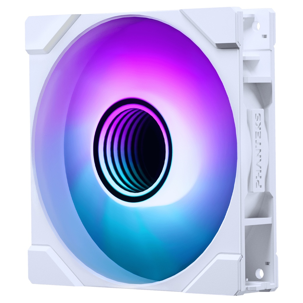 Phanteks M25 G2 120mm PWM ARGB Fan, Reverse, White, 3 Pack