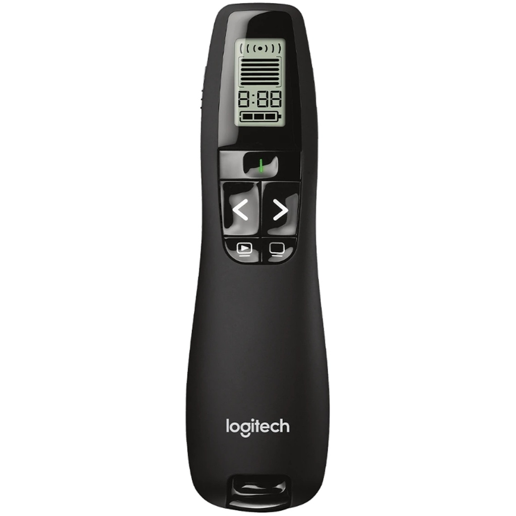 Logitech R800 Laser Presentation Remote, with LCD Display and Green Laser Points