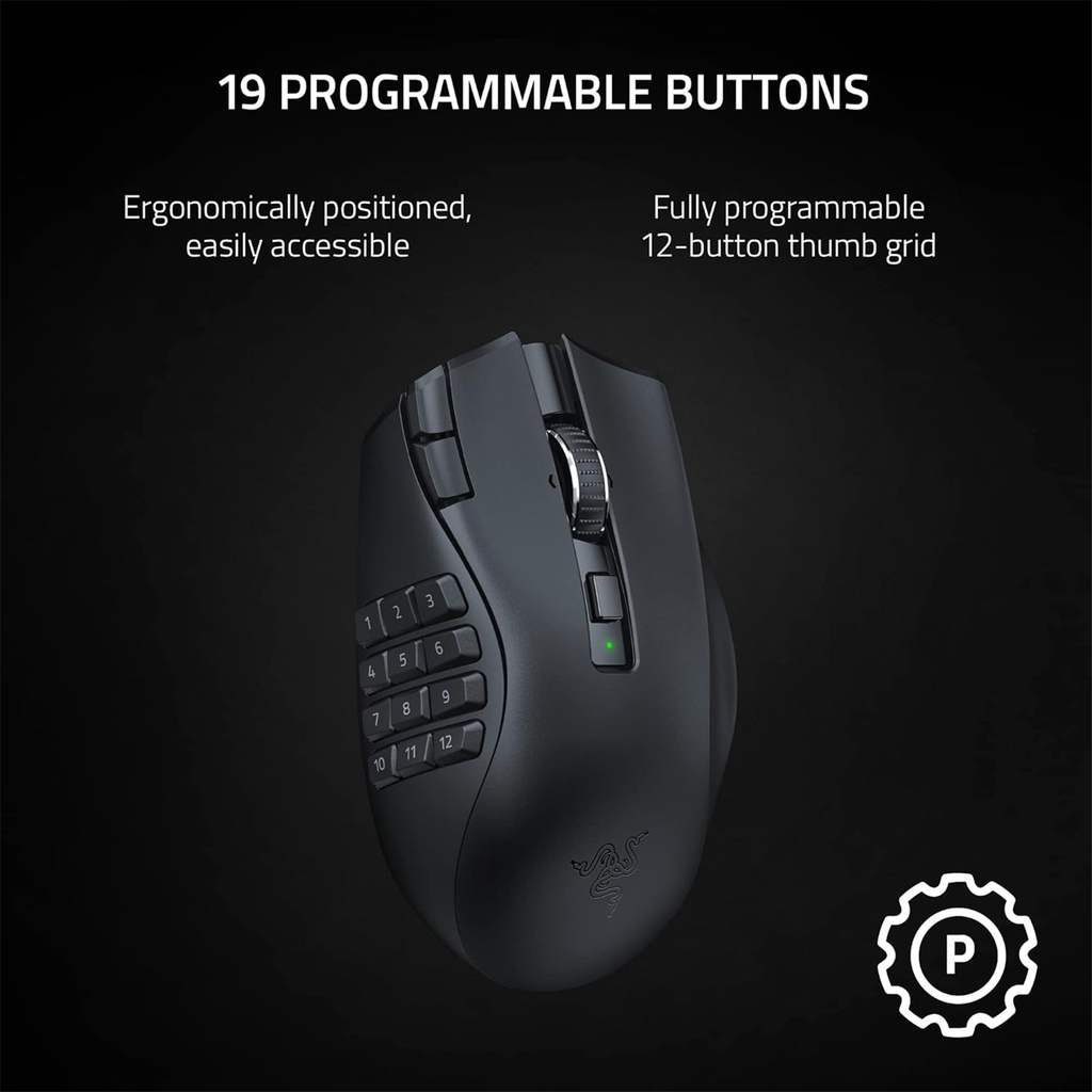 RAZER NAGA V2 HYPERSPEED - WIRELESS MMO GAMING MOUSE