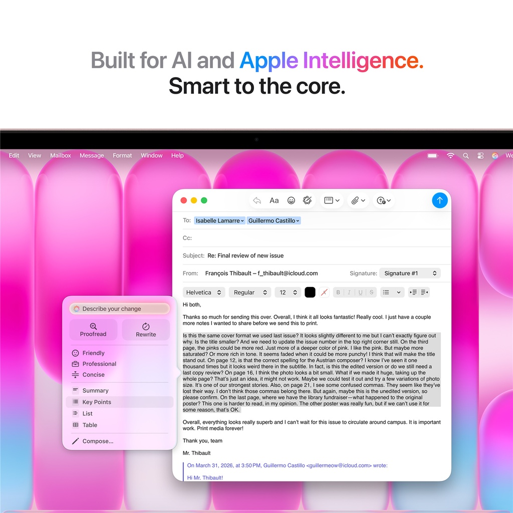 Apple MacBook Neo 13" | A18 Pro | 6 Core CPU | 5 Core GPU | 16 Core Neural Engine | 8GB Memory | 256GB SSD | Blush