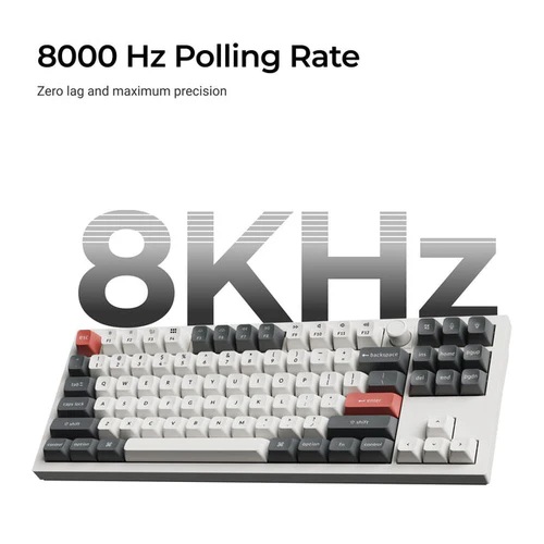 Keychron Q3 Ultra 8K Wireless Black Silk POM Switch BANANA Custom Mechanical Keyboard