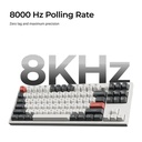 Keychron Q3 Ultra 8K Wireless Black Silk POM Switch BANANA Custom Mechanical Keyboard
