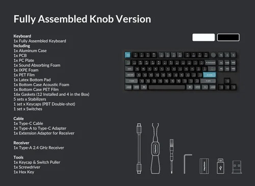 Keychron Q3 Ultra 8K Wireless Black Silk POM Switch BANANA Custom Mechanical Keyboard