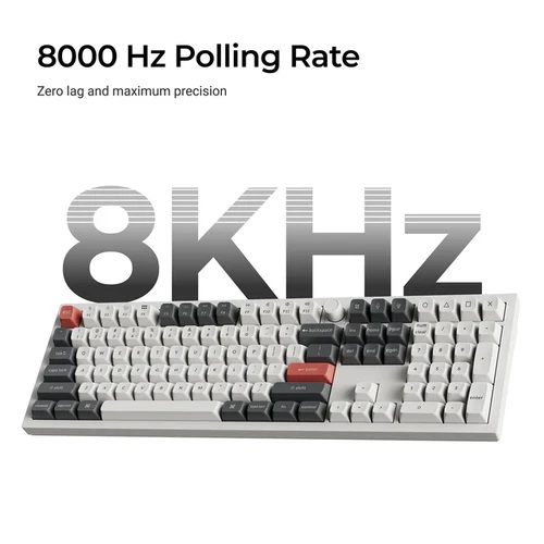 Keychron Q6 Ultra 8K Wireless Black Silk POM Switch BANANA Custom Mechanical Keyboard