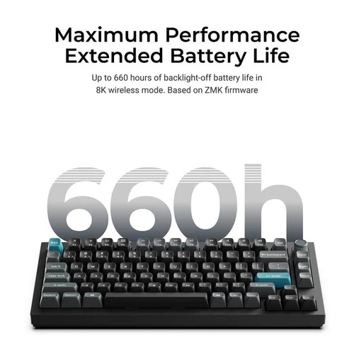 Keychron Q1 Ultra 8K Wireless Black Silk POM Switch BANANA Custom Mechanical Keyboard