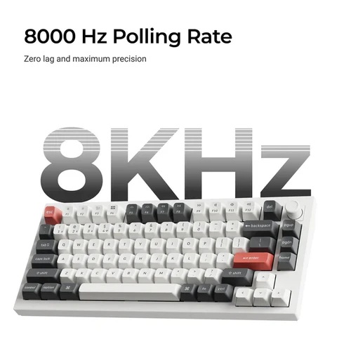 Keychron Q1 Ultra 8K Wireless Black Silk POM Switch BANANA Custom Mechanical Keyboard