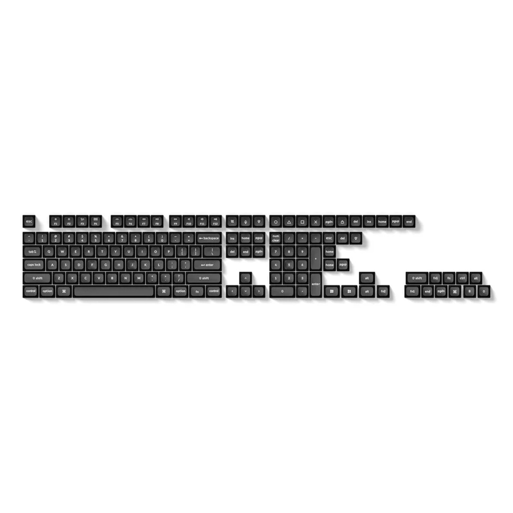 Keychron Double Shot OSA PBT Keycap Full Keycap Set - White on Black