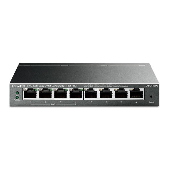 TP-Link TL-SG108PE 8-Port Gigabit Easy Smart PoE+ Switch