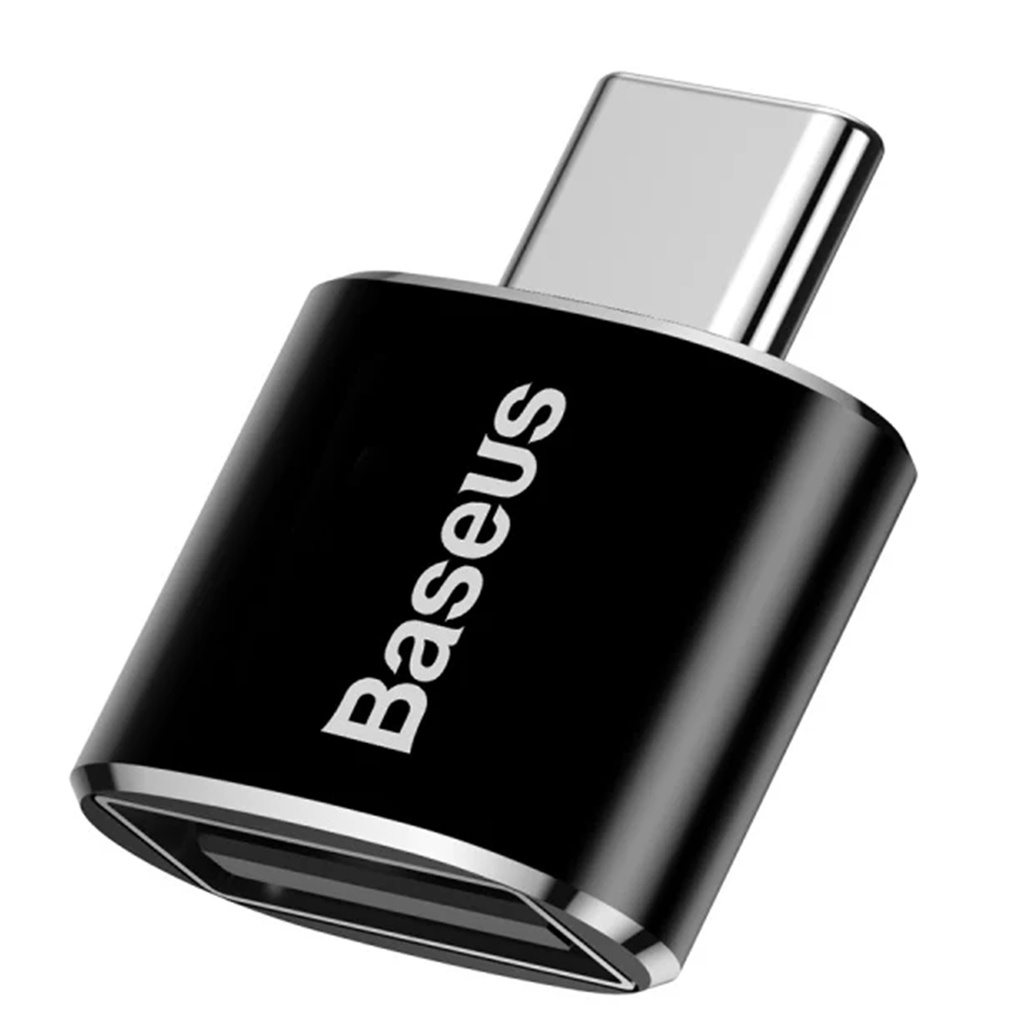 Baseus Mini USB female to Type-C male adapter converter Black