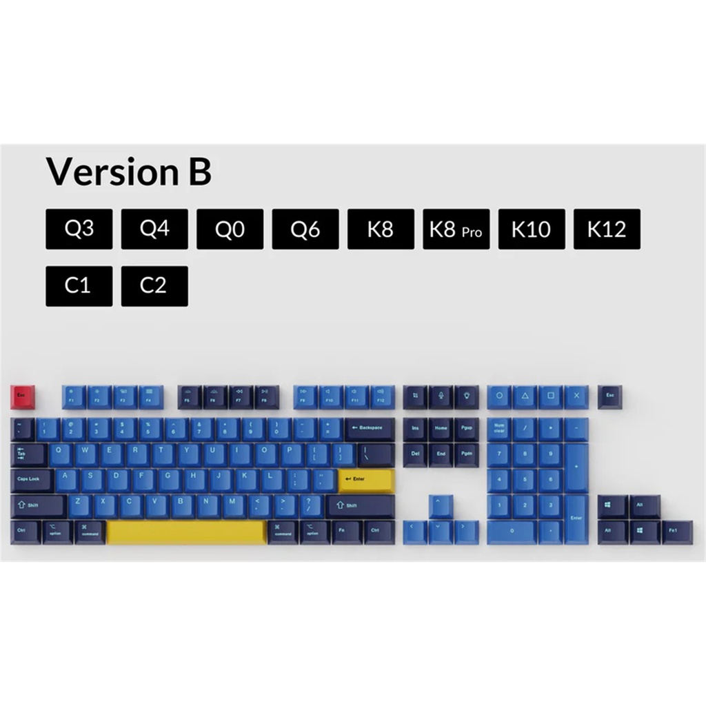 Keychron Q3&Q6&K8&K8Pro&K10&K12 OEM Dye-Sub PBT Keycap Set - Beach