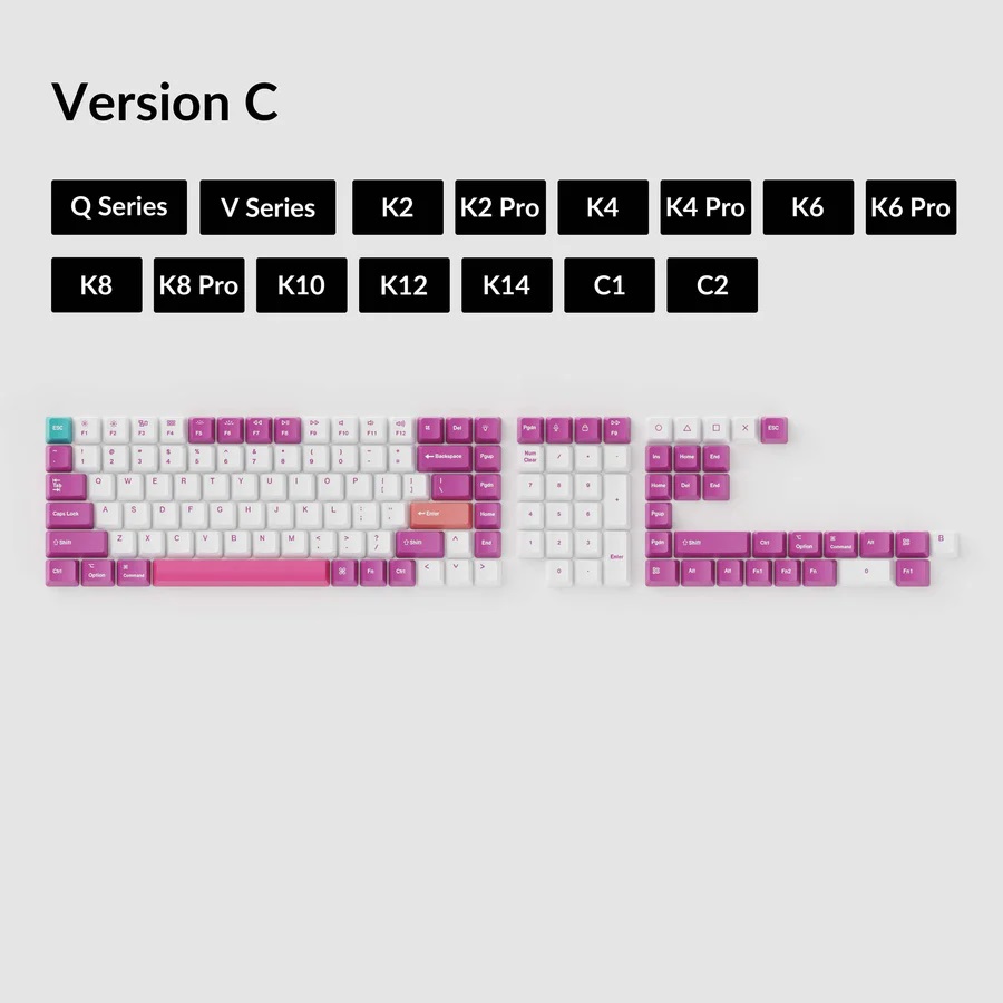 Keychron OEM Dye-Sub PBT Keycap Set - Unicorn Full Set