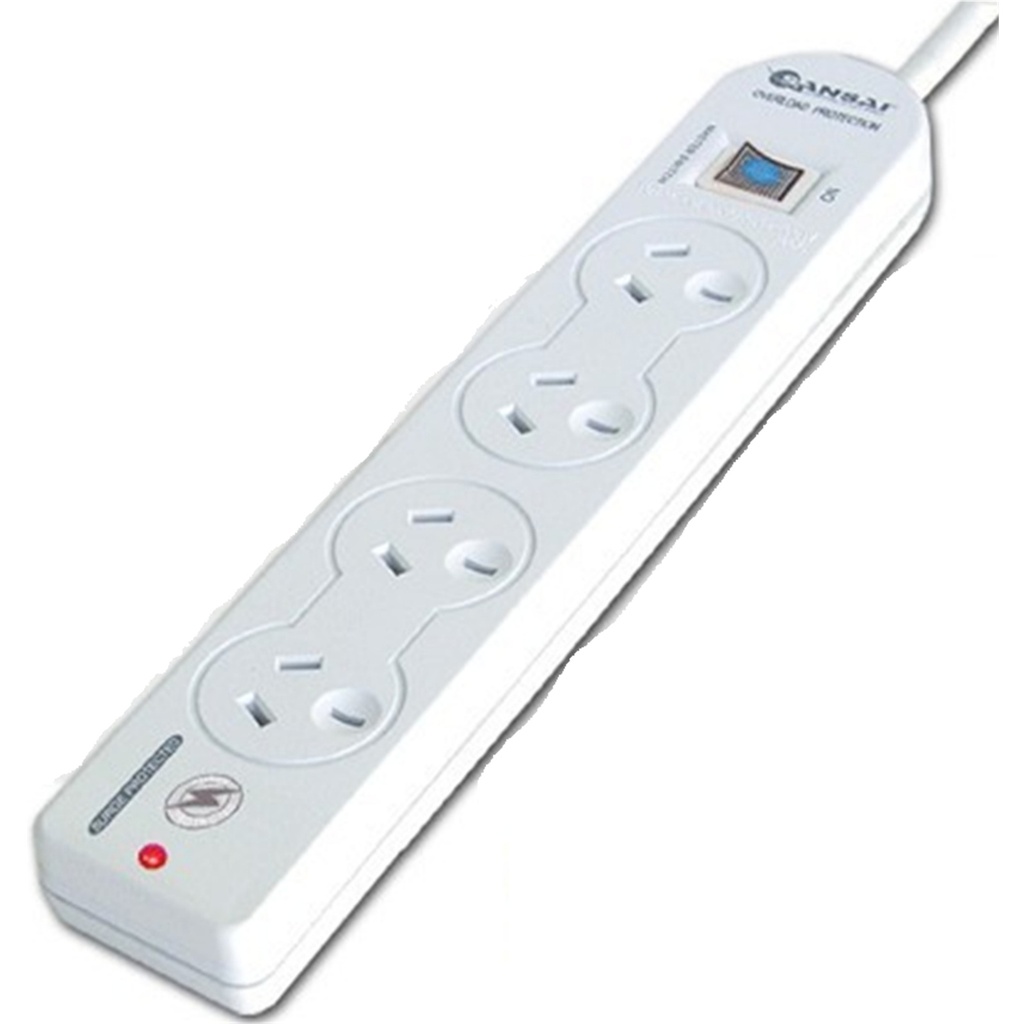 Sansai 4 Way Basic Powerboard with Master Switch