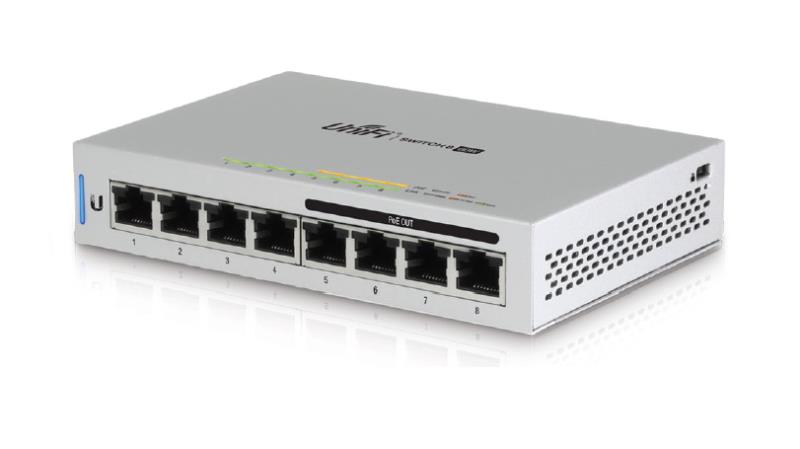 Ubiquiti UniFi Switch 8 Port Gigabit 60W Managed PoE Switch
