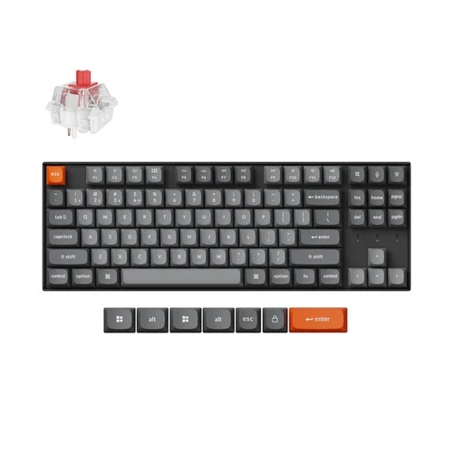 Keychron K8 Max QMK Fully Assembled (Hot-Swappable) RGB Backlight Super Red Wireless Mechanical Keyboard