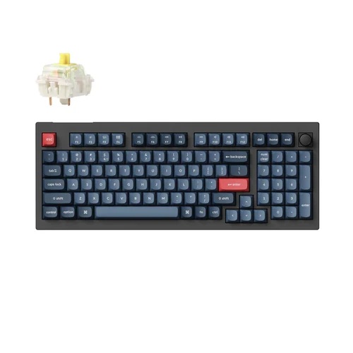 Keychron V5 Max QMK/VIA Fully Assembled Knob Carbon Black Gateron Jupiter Banana Wireless Custom Mechanical Keyboard