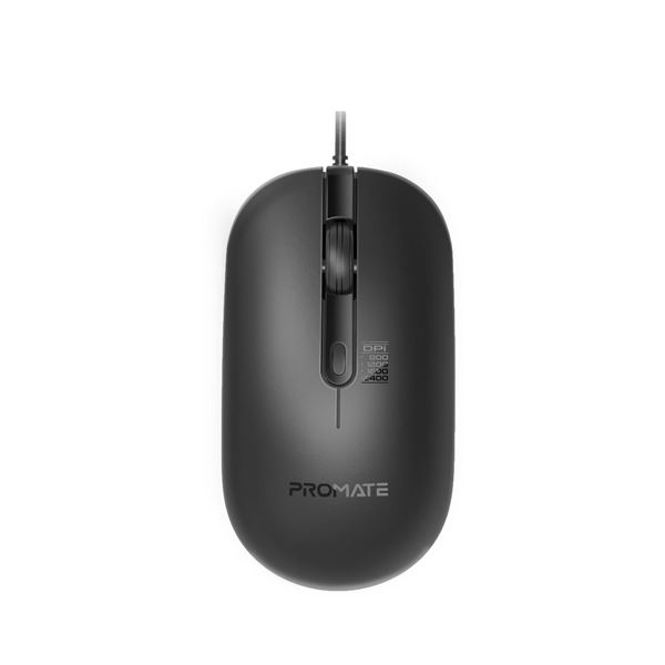 PROMATE 4-Button Wired Optical Mouse with 2400dpi