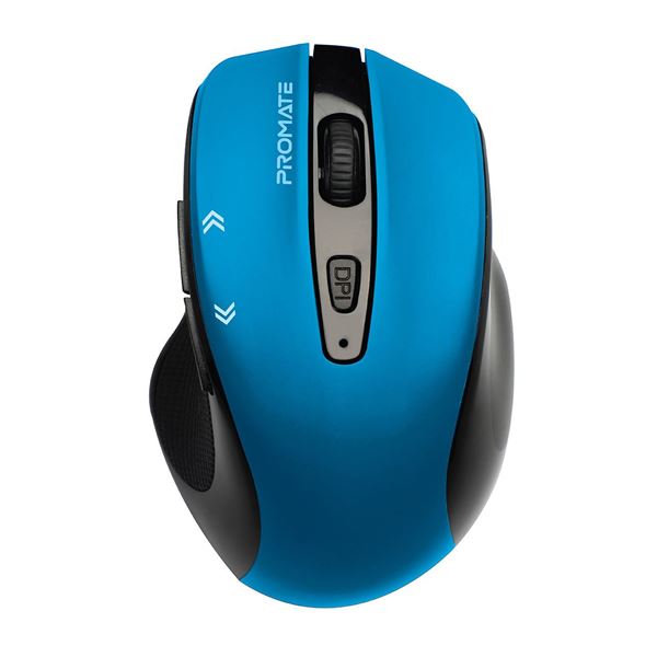 PROMATE EZGrip Ergonomic Wireless Mouse with Quick Forward/Back - BLUE