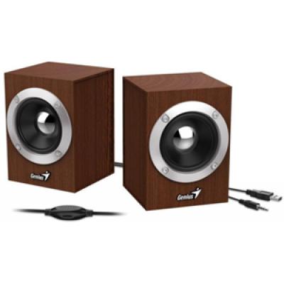 Genius USB Wooden Stereo Speakers