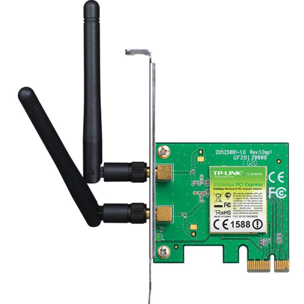 TP-Link 300Mbps Wireless N PCI Express Adapter,Atheros, 2T2R, 2 detachable antenna