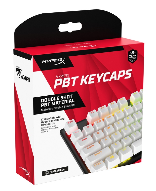 HyperX Double Shot PBT Keycaps - White