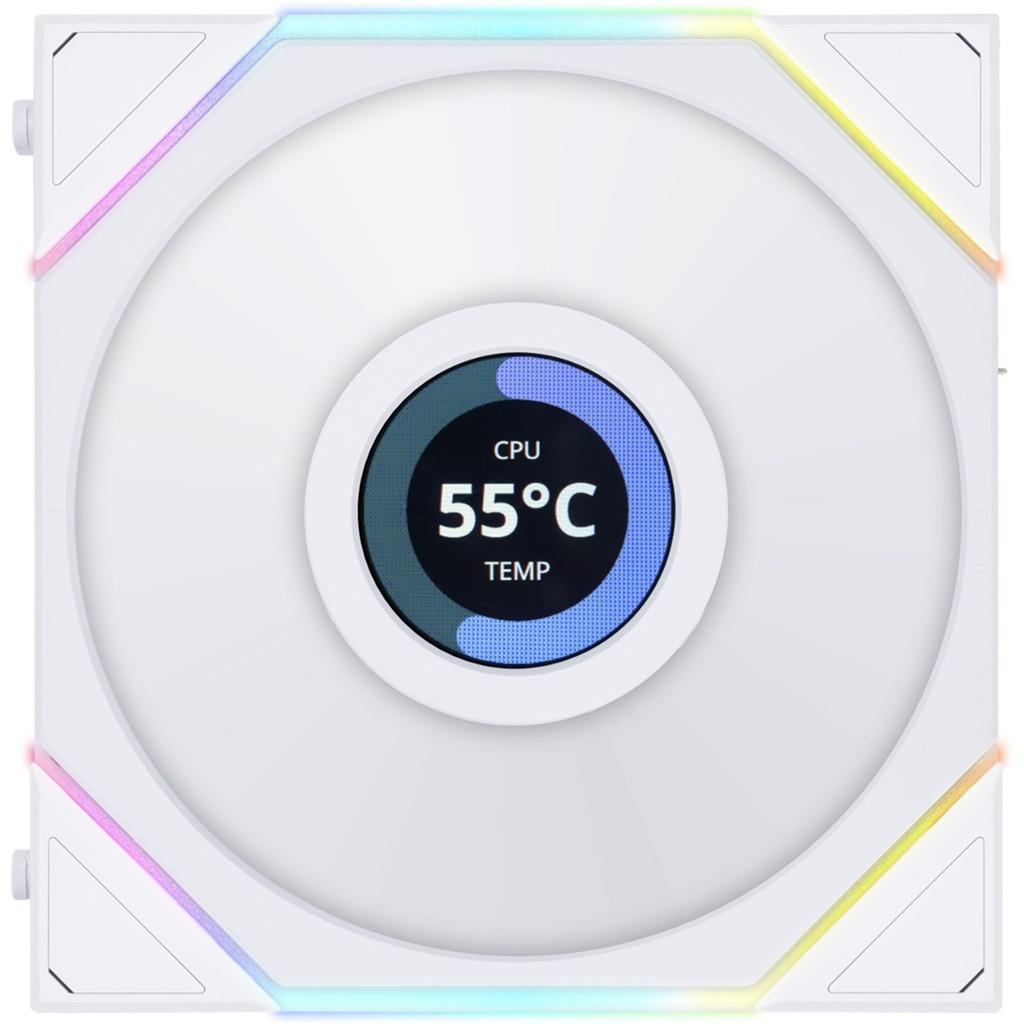 Lian Li UNI FAN TL120 LCD 120mm RGB - White