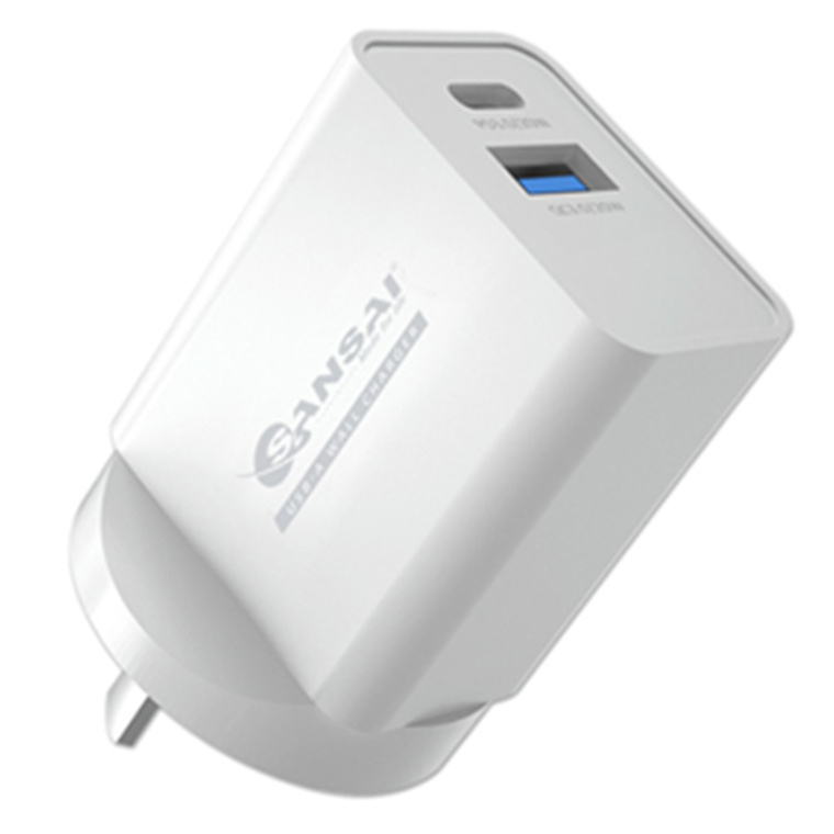 Sansai USB-C and USB-A 20W Wall Charger