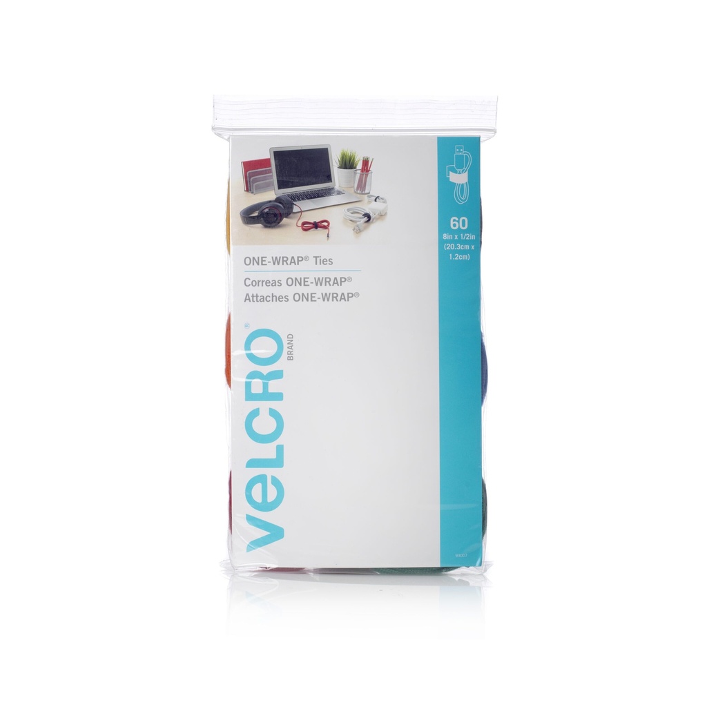 Velcro Brand One-Wrap Reusable Ties - Black 25mm x 2m