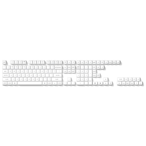 [KEYC-PBT-05] Keychron Double Shot OSA PBT Keycap Full Keycap Set - Black lettering on White Keys