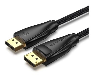 [VEN-HCCBH] Vention Cotton Braided DP Male to Male Cable 2M Black