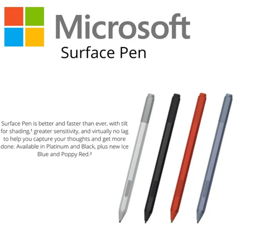 Microsoft Surface Pen for Surface Pro 7/6/5/4 & 3 / Surface Book /Surface Laptop 4/3/2 / Surface Go 3/1 - Platinum/Silver