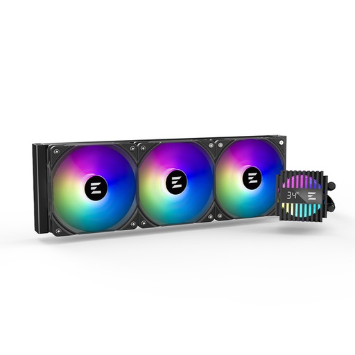 [CQ9164] Zalman ALPHA2 A36 ARGB 360mm Liquid Cooler Live CPU Temp Display - Black