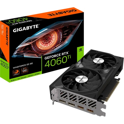 [GV-N406TWF2OC-8GD] Gigabyte NVIDIA GeForce RTX 4060 Ti WINDFORCE OC V2 8GB GDDR6 Graphics Card