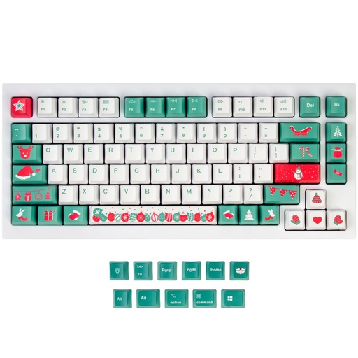 [KEYC-JM-74] Keychron Keycap Set Christmas Tree PBT Dye-Sub ANSI OEM US Q1 / Q2 / K2 / K6