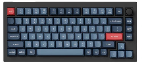 [KEYC-V1M-D1] Keychron V1 Max D1 Wireless Mechanical Keyboards Swappable RGB Backlight Red Switch - Black - Knob Version