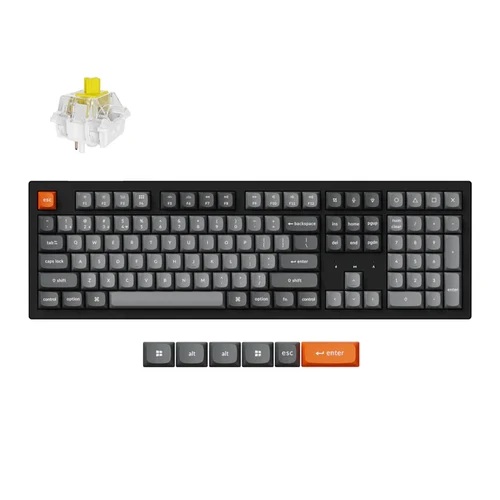 [KEYC-K10M-H4] Keychron K10 Max QMK Fully Assembled (Hot-Swappable) RGB Backlight Super Banana Wireless Mechanical Keyboard