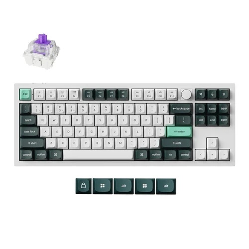 [KEYC-Q3H-P1] Keychron Q3 HE QMK Fully Assembled Knob Shell White Gateron Double-Railed Magnetic Nebula Switch Wireless Custom Keyboard