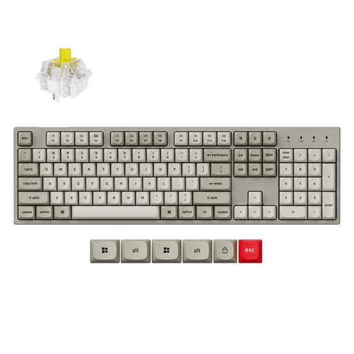 [KEYC-C2PX-M4] Keychron C2 Pro 8K QMK Wired RGB Backlight Hot-Swap Keychron Super BANANA Switch Mechanical Keyboard