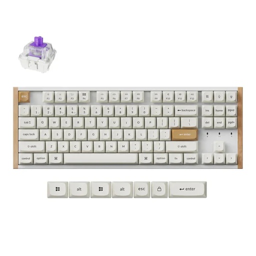 [KEYC-K8H-Q1] Keychron K8 HE Wireless Special Edition White Gateron Double-Rail Magnetic Nebula Switch Keyboard