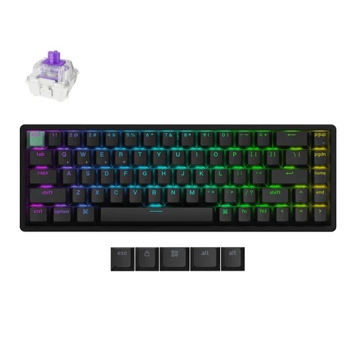 [KEYC-K6H-J1] Keychron K6 HE Wireless Black Gateron Double-Rail Magnetic Nebula Switch Keyboard - Std Ed