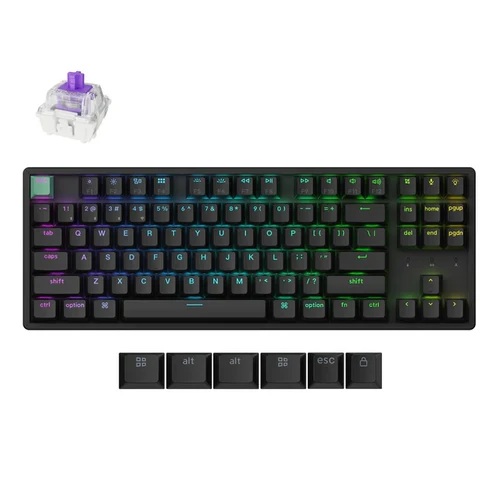 [KEYC-K8H-J1] Keychron K8 HE Wireless Black Gateron Double-Rail Magnetic Nebula Switch Keyboard - Std Ed