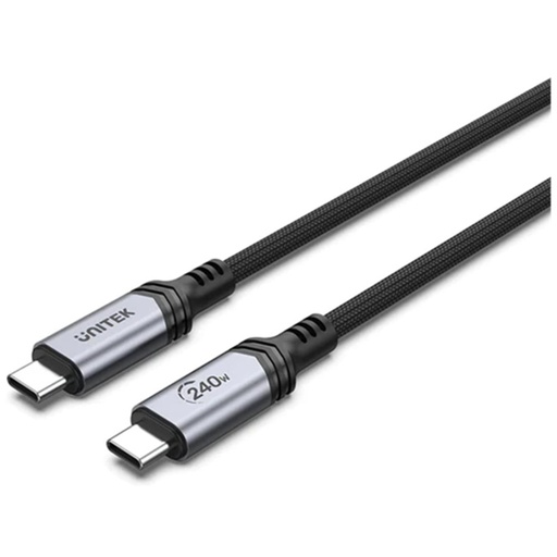 [C14110GY-2M] UNITEK USB-C to C Thunderbolt 240W Cable